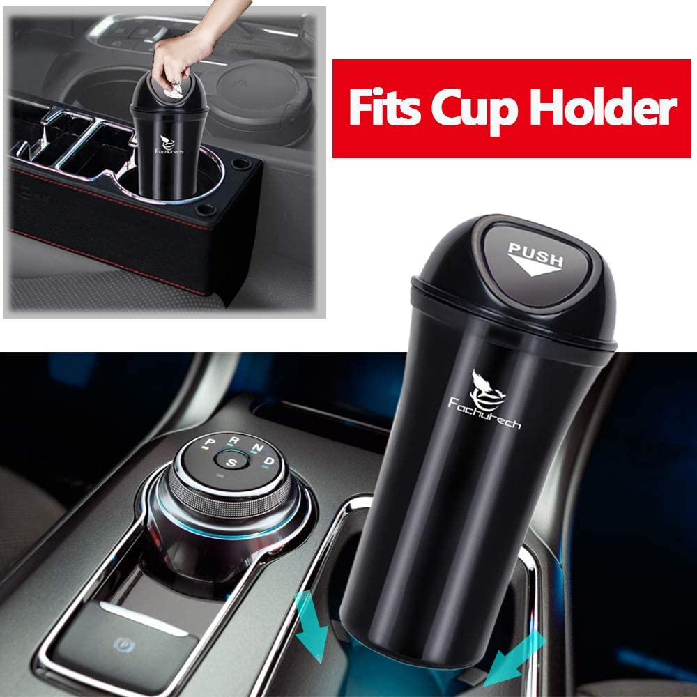 Mini Car Trash Can, Small Automatic Portable Trash Can With Lid, For Car  Home Office