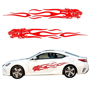 Car Decals Cheetah Flame Car Decal Stickers Auto Graphics Vinyl Sticker Car Body Decal for Car/Truck/SUV/Jeep - Fochutech