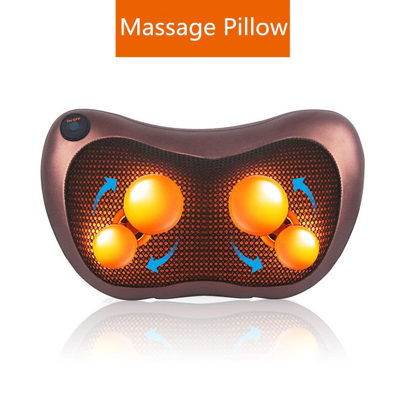 Electric Neck Massager Cervical Pillow Heating Vibration Massage Back -  gethomesolution